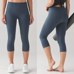 Lululemon Flow & Go Crop Leggings 17" Inseam Astro Blue 21868